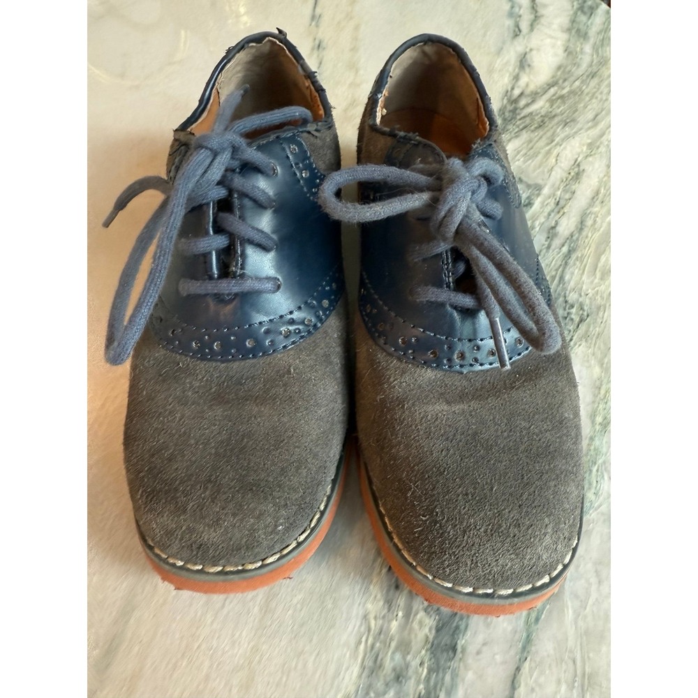 Florsheim classic boys navy dress shoes sz 13